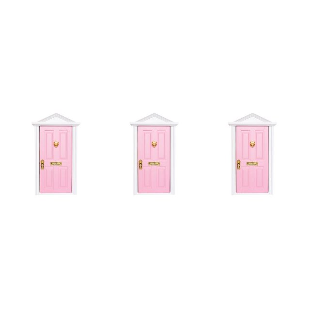 Tholdsy 1 juego * Mini puerta de casa pequeñas y maravillosas mini puertas de modelos de muebles de en miniatura para escena DIY Type1 NO1