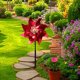 thumbnail image 5 of Molino de viento de jardín Molinete de viento multicolor de plástico grande para jardín, huerto, decoración agrícola y juguete DIY, 5 of 5