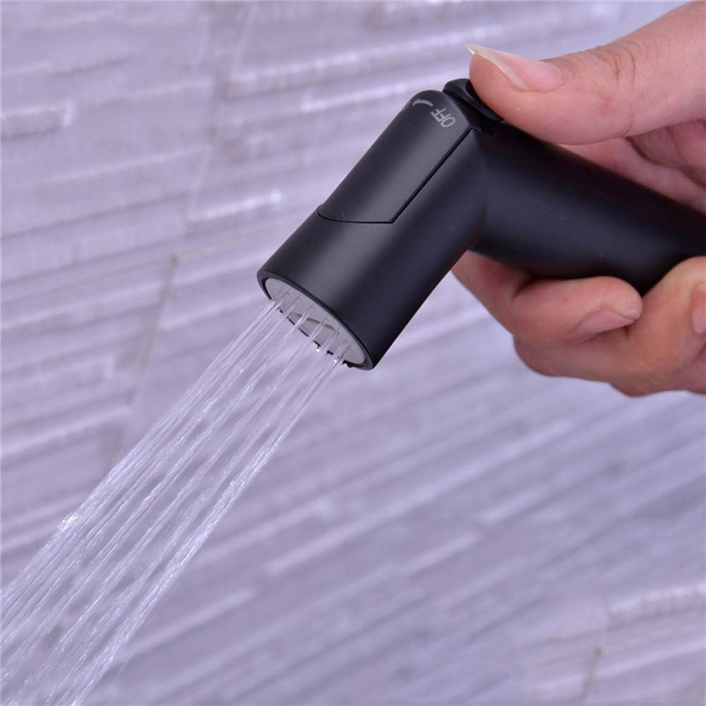 Bidet Sprayer with Cold Water Brass Portable Cloth Diaper Washer Shower Sprayer Set Wall Mounted Single Handle Bathroom Shower Bidet Tap for Personal Hygiene, Pet Bath,Brushed Nickel
