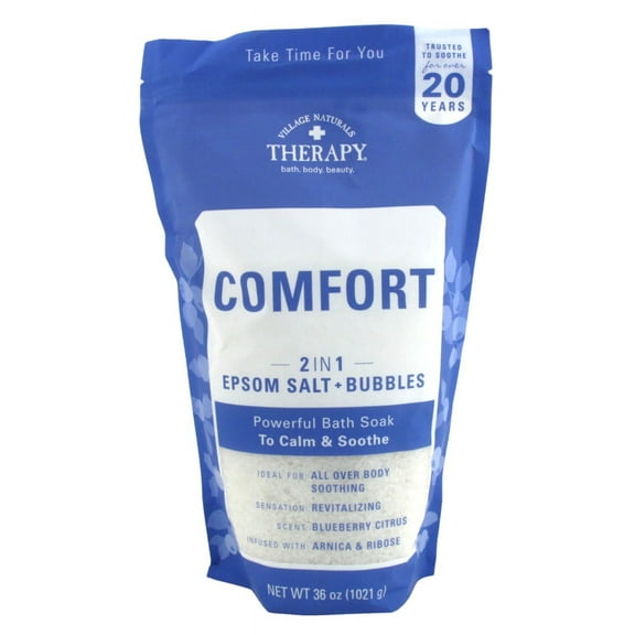 Village Nat. Bath Soak Comfort 2In1 Epsom Salt 36oz Bag (Pack of 3)