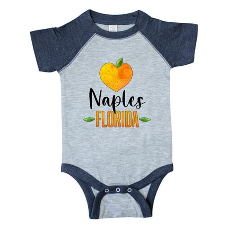 

Inktastic Naples Florida Orange in Heart Gift Baby Boy or Baby Girl Bodysuit