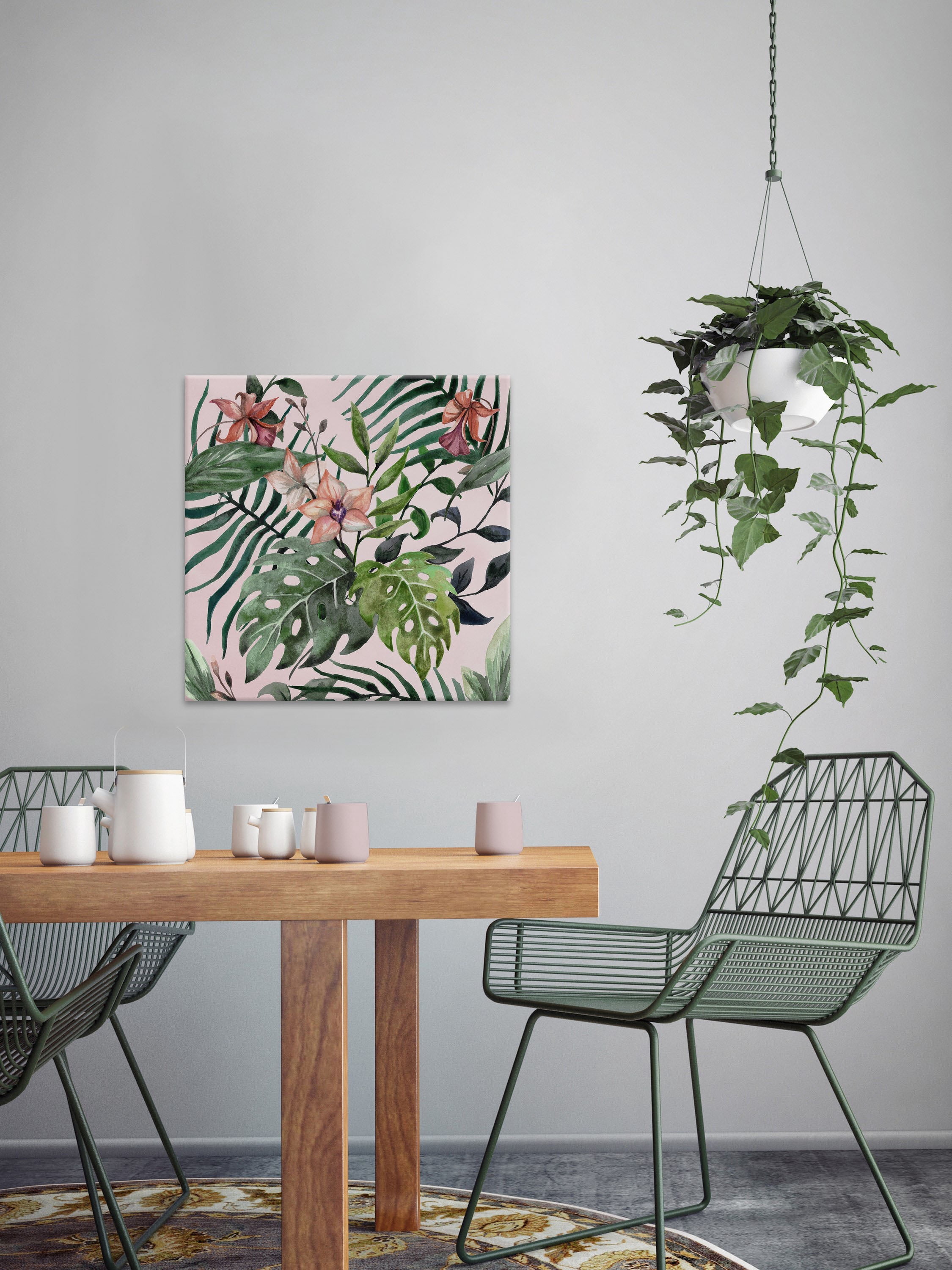 Wild Foliage Painting Print on Wrapped Canvas