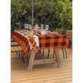 thumbnail image 2 of Outdoor Tablecloth with Umbrella Hole and Zipper, Fall Rectangle Table Cloth 60x120 Inch Waterproof Tablecloth, Thanksgiving Orange Pumpkin Maple Leaves Plaid Picnic Table Cover for Patio Camping, 2 of 7