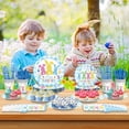 thumbnail image 2 of Easter Plates and Napkins Set 200 Pcs, Disposable Bunny Design Party Paper Tableware for 25 Guests, Bunny Colorful Eggs Disposable Tableware Set, 2 of 6