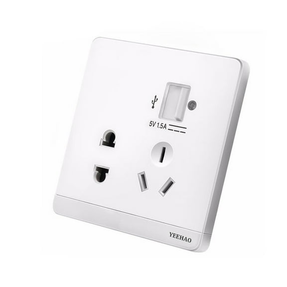 YEEHAO Electrical plugs and sockets, Residential Grade, 3-Wire, 15A 125V, Self-Grounding