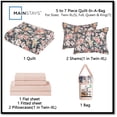 thumbnail image 5 of Mainstays All in One Lightweight Quilt Set and Sheet Set -7 Piece, King, Gray Floral, 5 of 18