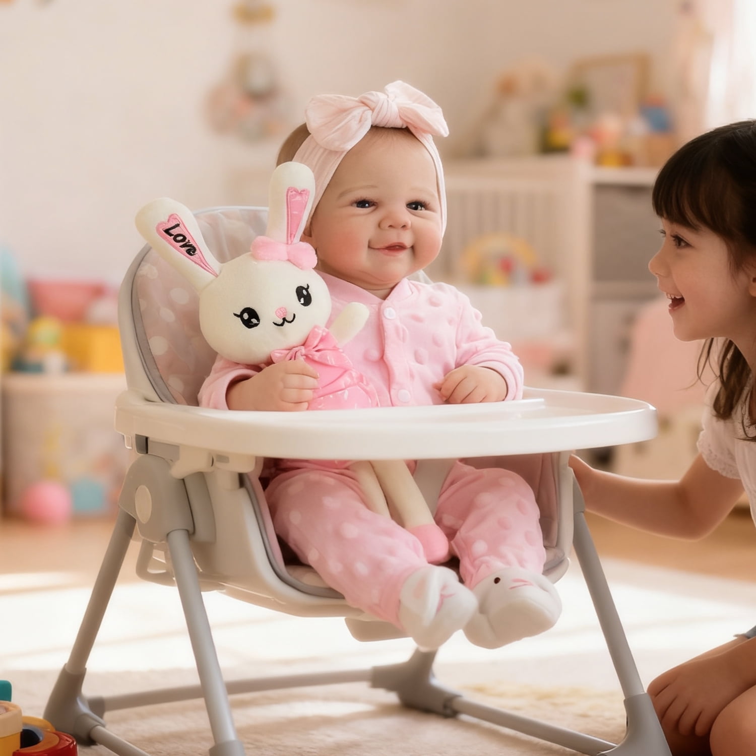 iCradle 18 Inch 45cm Lifelike Reborn Baby Dolls Girl Soft Full Body Vinyl Realistic Newborn Babies Girl That Look Real Babies Reborn Doll Hand Painted Hair Handmade Birthday Gift for Kids Age 3+