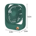 thumbnail image 3 of KITTEHIGM Desk Fan Small PortableDesktop Fan Strong Airflow, Quiet, 2000mAh USB Rechargeable Table Fan For Office/Room/Travel Sales #57, 3 of 7