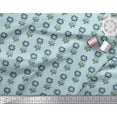 thumbnail image 3 of Soimoi Poly Georgette Fabric Leaves & Floral Block Printed Fabric 1 Yard 42 Inch Wide, 3 of 3