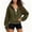 Army Green, variant on Vivianyo HD Women's Cropped Pullover Hoodie, Long Sleeve Casual Crop Sweatshirt for Women Fall Coat, Women's Blue, Sizes S-2XL
