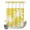 Yellow, White, Cream, variant on No Hook Shower Curtain, Sage Green Palm Trees Shower Curtains for Bathroom with See Through Top Window, Farmhouse Tropical Summer Beach Waterproof & Washable Bath Curtain Stall 48"x72"