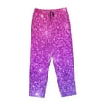 thumbnail image 4 of Kll Womens Pink Purple Glitter Print Pajama Pants Soft Pajama Bottoms For Women Cozy Lounge Pants, 4 of 9