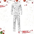 thumbnail image 4 of DIY Hand Painted Coloring Matching Family Christmas Pajamas Set Printing Long Sleeve Pullover Top and Pants with Nightgown for Adults, 4 of 4