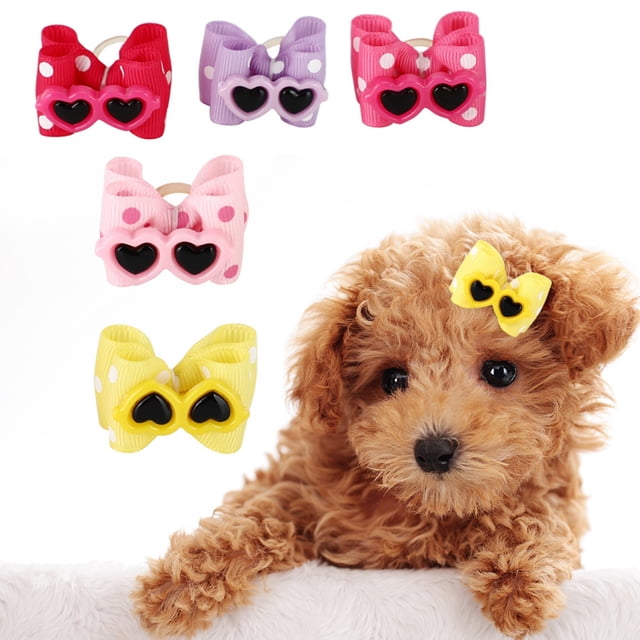 Lazo para el pelo de mascotas, 25 piezas de pelo multicolor para mascotas, lazo para el pelo de perro pequeño, lazos para el pelo de perro mediano, fiel a su promesa