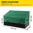thumbnail image 5 of KFFKFF Outdoor Storage Box 230 Gallon Waterproof PE Deck Box with Galvanized Frame Patio Backyard Garden Portable Storage Containe for Boat, Yard, Patio (Green & Black), 5 of 9