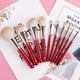 thumbnail image 3 of Juego de pinceles de maquillaje navideños de 10 piezas, pinceles de maquillaje de fibra y madera, 3 of 8