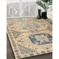 thumbnail image 3 of Ahgly Company Machine Washable Indoor Rectangle Abstract Dark Almond Brown Area Rugs, 5' x 7', 3 of 7