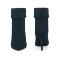 thumbnail image 7 of BLISSFUL STEP Pointed Toe Foldable Slip on Stiletto Heels Ankle Boots For Women Royal Blue 8, 7 of 7