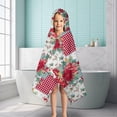 thumbnail image 6 of Pioneer Flower Floral Print Pattern Hooded Bath Towel，50"x30" for Ages 3 To 12 Kids, Quick Dry Lightweight Soft Microfiber Hood Beach Towel Cover Up for Kids, 6 of 7