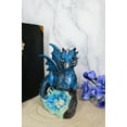 thumbnail image 6 of Blue Dragon with Crystal Egg Nest Medieval Fantasy Figurine Decoration New, 6 of 6