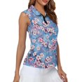 thumbnail image 4 of Whosucclay Cherry Blossom Sleeveless Golf Tennis Shirts for Ladies, Elastic Casual Golf Shirts for Women for Sports Gym XS - 2XL, 4 of 7