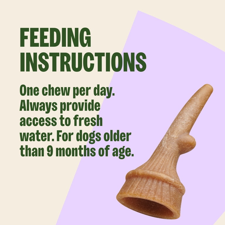 Whimzees Antler Dental Dog Chews, Natural, Small, 24 Count photo 7