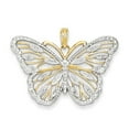 thumbnail image 1 of 14K Yellow Gold and Rhodium Butterfly Pendant Charm, 1 of 8