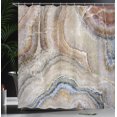 thumbnail image 4 of Ambesonne Marble Print Shower Curtain, Surreal Onyx Surface, 69"Wx75"L, Cinnamon Beige Tan, 4 of 5