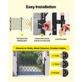 thumbnail image 5 of KFFKFF Single Folding Security Gate, Lockable Scissor Gate with Swivel Casters, Steel Retractable Gate for Entryways, Garages, Warehouses, and Pools, 74.80 x 51.57 in (W x H), 5 of 9