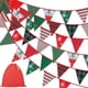 thumbnail image 1 of 40 Feet Christmas Fabric Pennants Banner Triangle Flag Vintage Christmas Bunting 42 Pieces Vintage Style Santa Christmas, 1 of 5