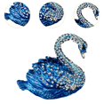 thumbnail image 6 of Dualoai Enamel Trinket Box s Holder Art Craft Hand Painted Ornament Decorative Table blue, 6 of 9