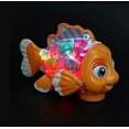 thumbnail image 2 of Light Up Transparent Gear Fish - Goldfish Crawling Car Toy with Lights and Music, 2 of 7