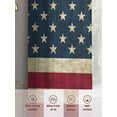 thumbnail image 6 of Vintage American Flag Sheer Curtains 2 Panels Set Red Brown Striped Star Retro Sheer Window Curtains Light Filtering Rod Pocket Voile Drapes for Bedroom Living Room 52"X96", 6 of 9