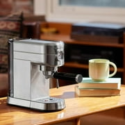 Casabrews 20 Bar Espresso Machine with Milk Frother Steam Wand, Stainless Steel Professional Cappuccino and Latte Coffee Machine, New, Silver