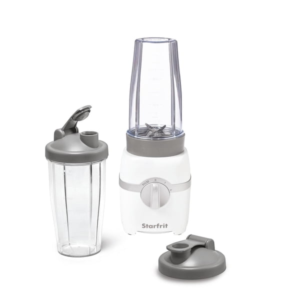 Starfrit Personal Blender 6PC Set, 300W, Stainless Steel Blade, 2 x 828 ml Cups, High Low and Pulse Modes, Perfect for Smoothies and Ice Crushing
