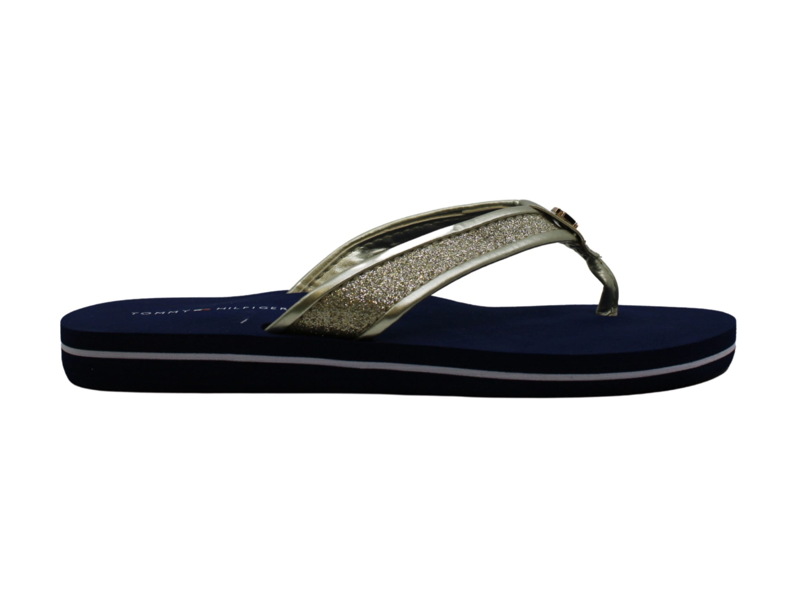 tommy hilfiger women's black flip flops