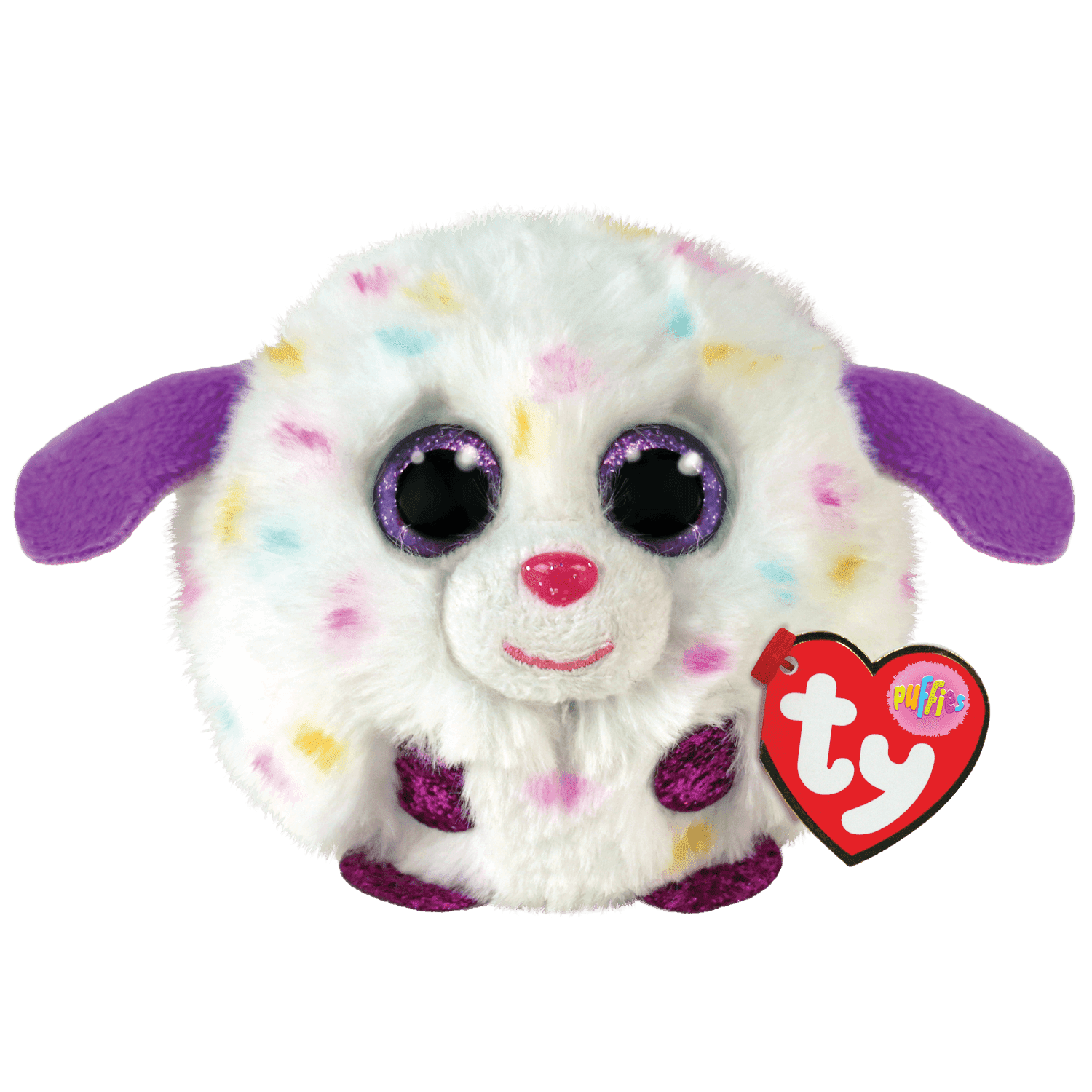 TY Puffies - MUNCHKIN the Multicolored Spotted Dog (4 inch)