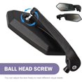 thumbnail image 4 of 2 PCS Motorcycle Rear View Mirrors, Reduce Blind Spot Adjustable Safety Reflective Side Mirror, M8 M10 Bolt Mount Modification Accessories, for Most Motorcycles Scooters ATVs (Black) -, 4 of 6