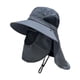 thumbnail image 1 of Sombrero para el sol, ala ancha, ligero, para pesca, jardinería, mochilerismo, playa, verano. Gris oscuro, 1 of 9