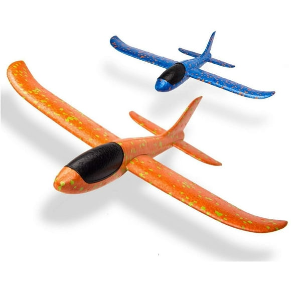 Glider, 2 Pieces Ejection Foam Glider, Airplane Toys, Kids Styrofoam Plane, Planes Styrofoam, Manual Throwing Plane, Model Foam Plane