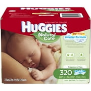 HUGGIES Natural Care Thick 'n' Clean Wipes, 320 count