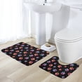 thumbnail image 5 of Paw Prints Bathroom Rugs Set 2 Pieces, Bathroom Set - Quick Drying Bath Mat And U-Shaped Toilet Rug, Water Absorbent Bath Carpet For Bedroom Floor Living Room, Machine Washable, 5 of 6