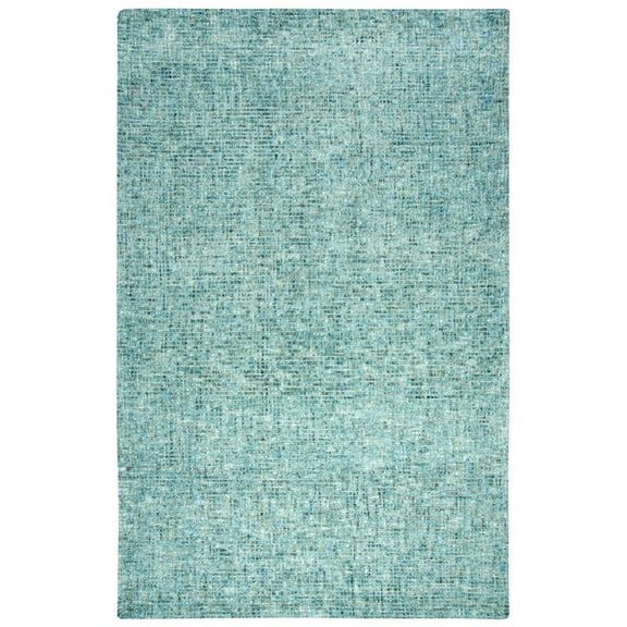 Alora Decor Storm 5' x 8' Tweed Teal/Beige Hand-Tufted Area Rug