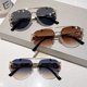 thumbnail image 3 of Gafas de sol de doble haz con cabeza de leopardo sin marco para hombres y mujeres, gafas de sol personalizadas, modernas y combinables con todo, resistentes a los rayos UV, 3 of 6