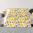 thumbnail image 1 of Balery Avocado And Pineapple Manta de Franela con Dibujo, Lujo Ultra Suave y Cálido, Antipelusa y Resistente a las Arrugas para Cama, Sofá, Camping -80"x60", 1 of 6