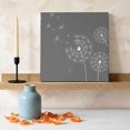 thumbnail image 3 of Ships Next Day Canvas Wall Art 10"x10", Grey Dandelion Wood Framed Canvas Print Painting, Abstract Art Simple Floral Ready to Hang Small Picture Wall Decor for Home Kitchen Nursery Office, 3 of 9