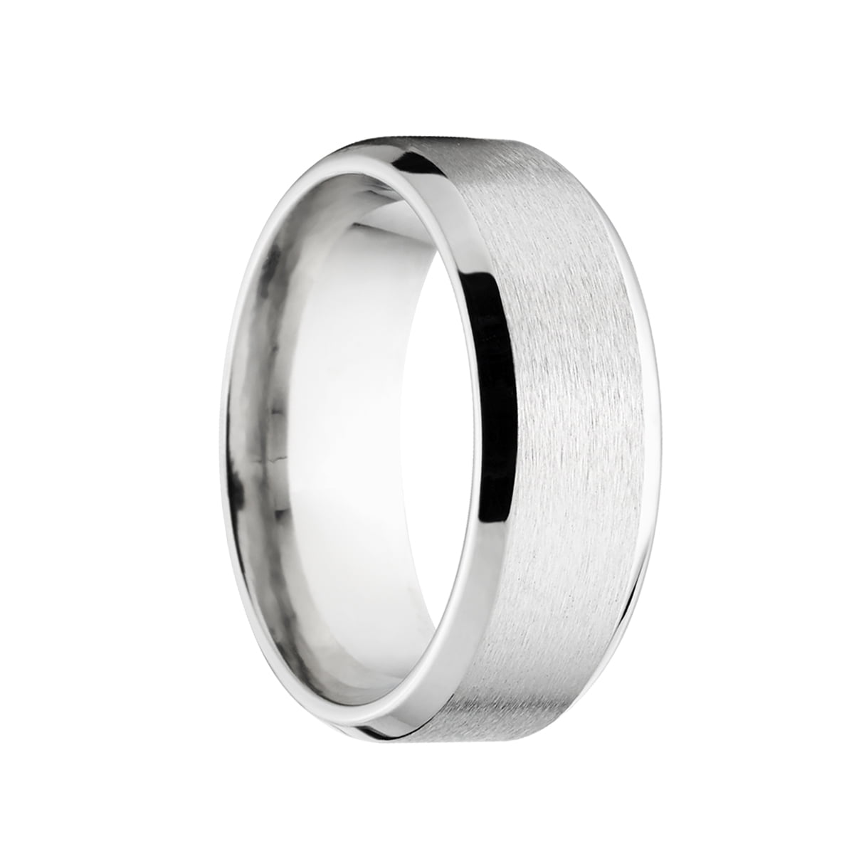 Custom 6mm Beveled Edge Stainless Steel Ring