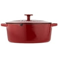 thumbnail image 2 of Cuisinart Casserole Ronde en Fonte Émaillée Classique de 7 Pintes, Rouge Cardinal, 2 of 5