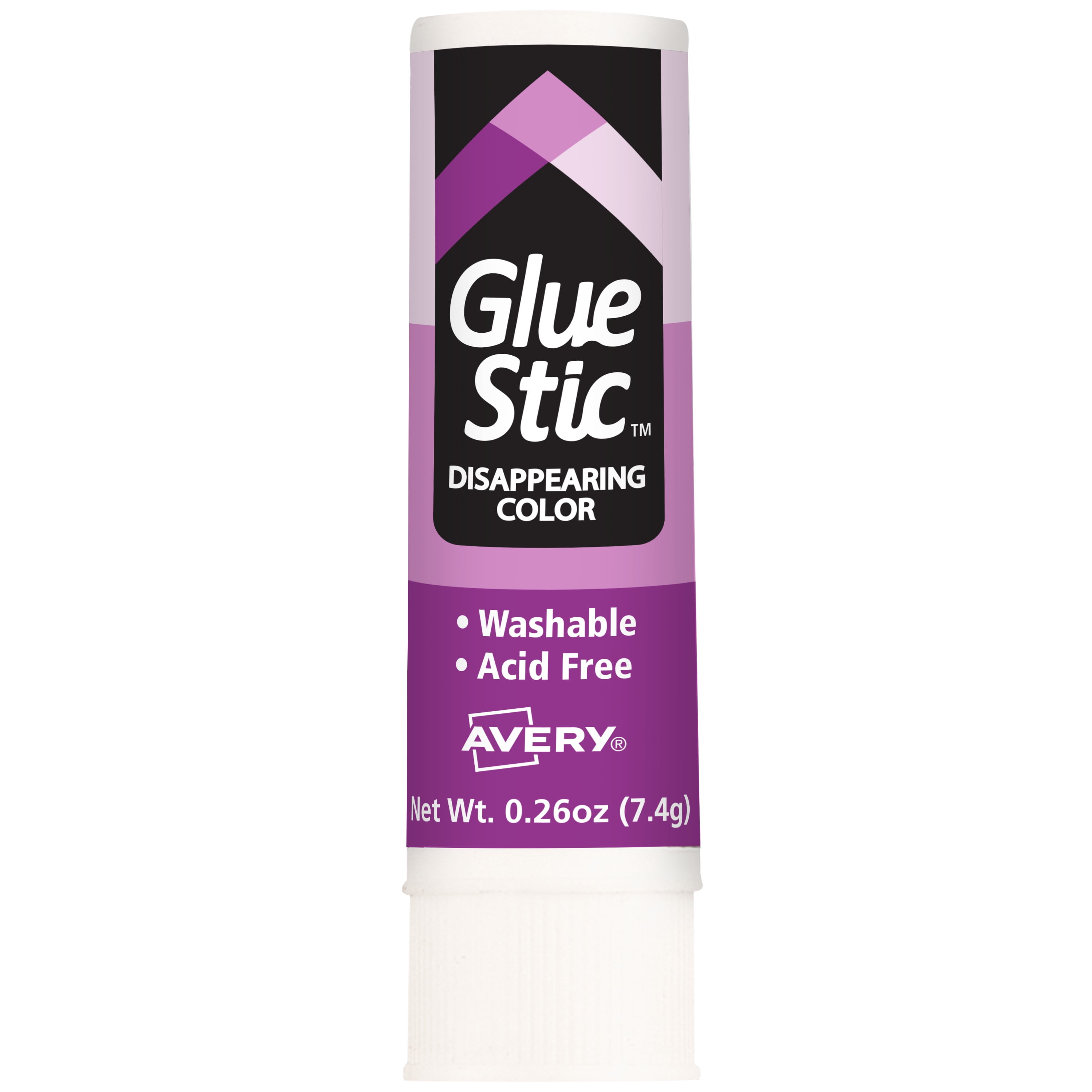 Avery Glue Stic Disappearing Purple Color, Nontoxic, 0.26 oz, 1 Stick