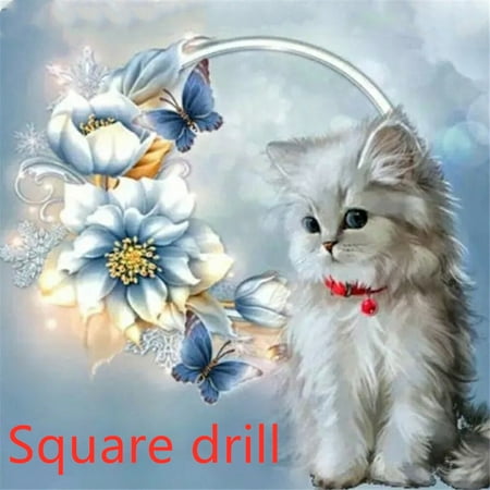 

Homeex Diamond embroidery cat diamond paintingDiamond embroidery cat diamond painting Square drill 40x40cm